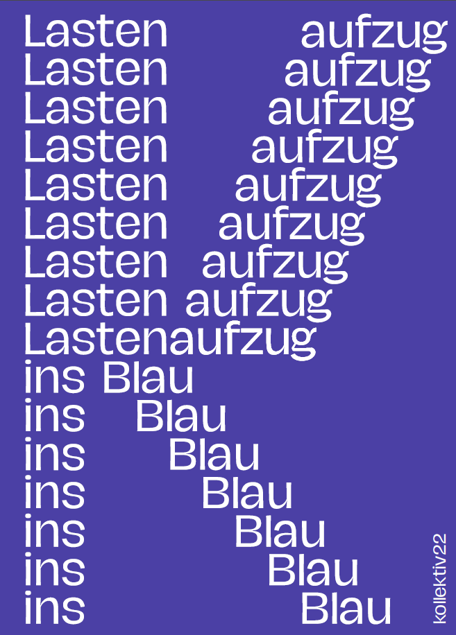 Cover Lastenaufzug ins Blau